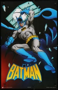 4z129 BATMAN 22x34 Canadian commercial poster 1989 full-length art of The Caped Crusader, skylight!