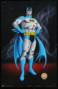 4z130 BATMAN 22x34 Canadian commercial poster 1989 full-length art of The Caped Crusader, smoke!