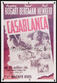 4z137 CASABLANCA 26x38 commercial poster 1980s Humphrey Bogart, Ingrid Bergman, poster image!