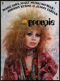 4z147 GROUPIE 22x29 Dutch commercial poster 1969 Fabian's book, Penney de Jager in wild make-up!