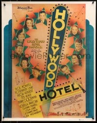 4z148 HOLLYWOOD HOTEL 22x28 commercial poster 1980s Busby Berkeley, Dick Powell, Lane Sisters!