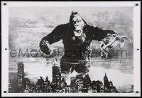 4z154 KING KONG 26x38 commercial poster 1990s best b/w image of the beast over NYC!