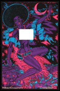 4z158 MOON PRINCESS 22x34 commercial poster 1973 blacklight fantasy art of a sexy woman by Lykes!