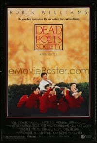 4z620 DEAD POETS SOCIETY DS 1sh 1989 inspirational school teacher Robin Williams, Peter Weir