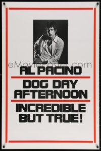 4z636 DOG DAY AFTERNOON teaser 1sh 1975 Al Pacino, Sidney Lumet bank robbery crime classic!