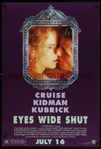 4z649 EYES WIDE SHUT advance DS 1sh 1999 Kubrick, Tom Cruise & Nicole Kidman reflected in mirror!