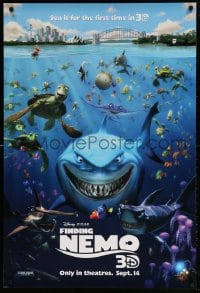 4z656 FINDING NEMO advance DS 1sh R2012 Disney & Pixar animated fish movie, cool image of cast!