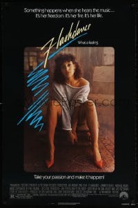 4z659 FLASHDANCE 1sh 1983 sexy dancer Jennifer Beals, take your passion and make it happen!