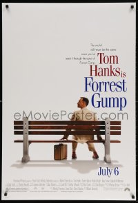 4z660 FORREST GUMP advance DS 1sh 1994 Tom Hanks sits on bench, Robert Zemeckis classic!