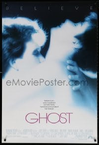 4z671 GHOST 1sh 1990 classic romantic close up of spirit Patrick Swayze & sexy Demi Moore!
