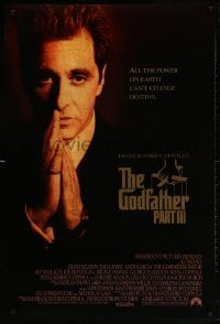 4z675 GODFATHER PART III int'l DS 1sh 1990 best image of Al Pacino, directed by Francis Ford Coppola