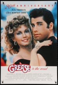 4z682 GREASE DS 1sh R1998 John Travolta & Olivia Newton-John in a most classic musical!
