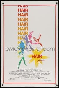 4z688 HAIR 1sh 1979 Milos Forman musical, Treat Williams, let the sun shine in!