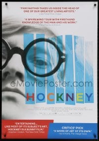 4z707 HOCKNEY 27x39 1sh 2016 Randall Wright, c/u of famous painter and photographer!