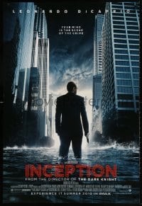 4z721 INCEPTION IMAX advance DS 1sh 2010 Christopher Nolan, Leonardo DiCaprio standing in water!