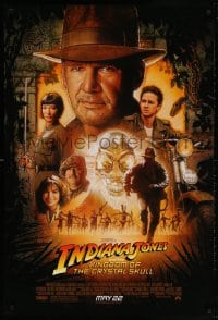 4z727 INDIANA JONES & THE KINGDOM OF THE CRYSTAL SKULL advance DS 1sh 2008 Drew art of Ford & cast!