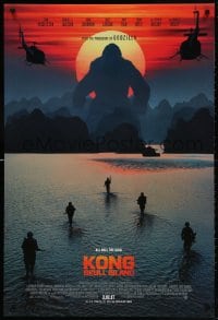 4z750 KONG: SKULL ISLAND int'l advance DS 1sh 2017 Jackson, Hiddleston, huge ape and soldiers!