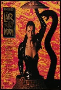 4z751 LAIR OF THE WHITE WORM 1sh 1988 Ken Russell, image of sexy Amanda Donohoe with snake shadow!