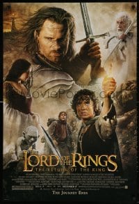 4z762 LORD OF THE RINGS: THE RETURN OF THE KING advance 1sh 2003 Jackson, cast montage!