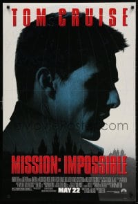 4z783 MISSION IMPOSSIBLE advance DS 1sh 1996 Tom Cruise, Jon Voight, Brian De Palma directed!