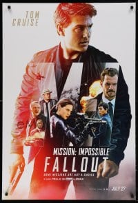 4z785 MISSION: IMPOSSIBLE FALLOUT teaser DS 1sh 2018 Tom Cruise with gun & montage of top cast!