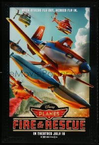 4z825 PLANES: FIRE & RESCUE advance DS 1sh 2014 Walt Disney CGI aircraft kid's adventure!
