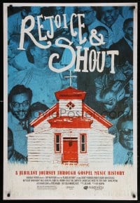 4z849 REJOICE & SHOUT DS 1sh 2010 Smokey Robinson, Andrae Crouch, cool image of country church!