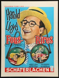 4z083 FUNNY SIDE OF LIFE 16x21 REPRO poster 1990s great wacky artwork of Harold Lloyd!