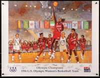 4z281 1996 SUMMER OLYMPICS 22x28 special poster 1996 the Olympic basketball champions by Forbes!
