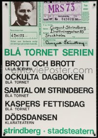 4z179 BLA TORNET SERIEN 28x40 Swedish stage poster 1970s August Strindberg, completely different!
