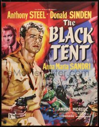 4z299 BLACK TENT 2-sided 17x22 special poster 1957 soldier Anthony Steele marries Sheik's daughter!