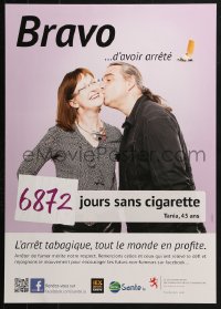 4z301 BRAVO D'AVOIR ARRETE 17x23 Luxembourg special poster 2000s image of a happy couple