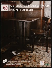 4z303 CE LIEU EST DESORMAIS NON-FUMEUR 12x16 French special poster 2000s empty desk and chair!
