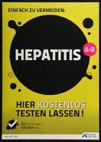 4z322 DEUTSCHE AIDS-HILFE Hepatitis A & B style 17x23 German special poster 2000s HIV/AIDS!