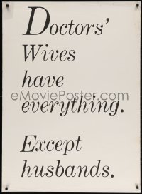 4z328 DOCTORS' WIVES 30x41 special poster 1971 doctors' wives have everything, except husbands, rare