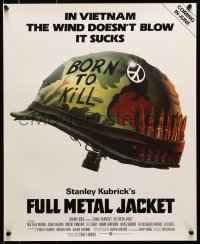 4z344 FULL METAL JACKET 17x21 special poster 1987 Stanley Kubrick Vietnam War movie, different!
