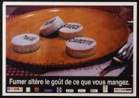 4z345 FUMER ALTERE LE GOUT DE CE QUE VOUS MANGEZ 12x17 French special poster 1990s cool!