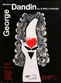 4z215 GEORGE DANDIN OU LE MARI CONFONDU 20x28 Luxembourg stage poster 1990s art of a leg by Kamen Popov!