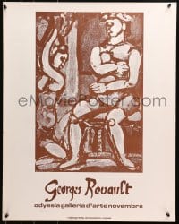 4z097 GEORGES ROUAULT #193/400 23x29 Italian museum/art exhibition 1980s art of man & woman!