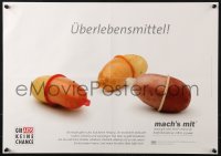 4z355 GIB AIDS KEINE CHANCE potato style 17x23 German special poster 2000s HIV prevention!