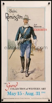 4z098 GUND COLLECTION OF WESTERN ART 12x23 museum/art exhibition 1982 image of Bugler on Campaign!