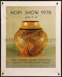 4z099 HOPI SHOW 1978 18x23 museum/art exhibition 1978 image of a great vase by the artist!