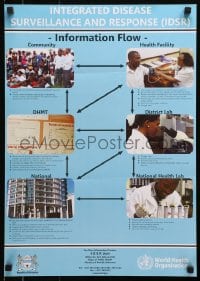 4z366 INTEGRATED DISEASE SURVEILLANCE & RESPONSE 17x23 Botswanan special poster 2000s IDSR!