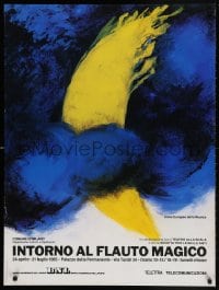 4z225 INTORNO AL FLAUTO MAGICO 27x36 Italian stage poster 1985 wild different art by Armando Testa!