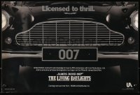 4z384 LIVING DAYLIGHTS 12x18 special poster 1986 great image of classic Aston Martin car grill!