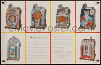 4z110 MILLS NOVELTY COMPANY 22x34 advertising poster 1940s vintage gambling coin op slot machines!