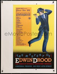 4z249 MYSTERY OF EDWIN DROOD 19x25 stage poster 1985 full-length art by Paul Davis, Broadway!