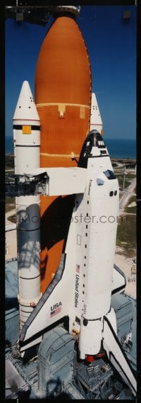 4z395 NASA 10x30 special poster 1990s exploration agency, Space Shuttle Endeavour on launch pad!