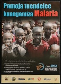 4z408 PAMOJA TUENDELEE KUANGAMIZA MALARIA 17x24 Kenyan special poster 2012 World Malaria Day!