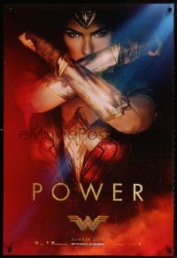 4z981 WONDER WOMAN teaser DS 1sh 2017 sexiest Gal Gadot in title role/Diana Prince, Power!